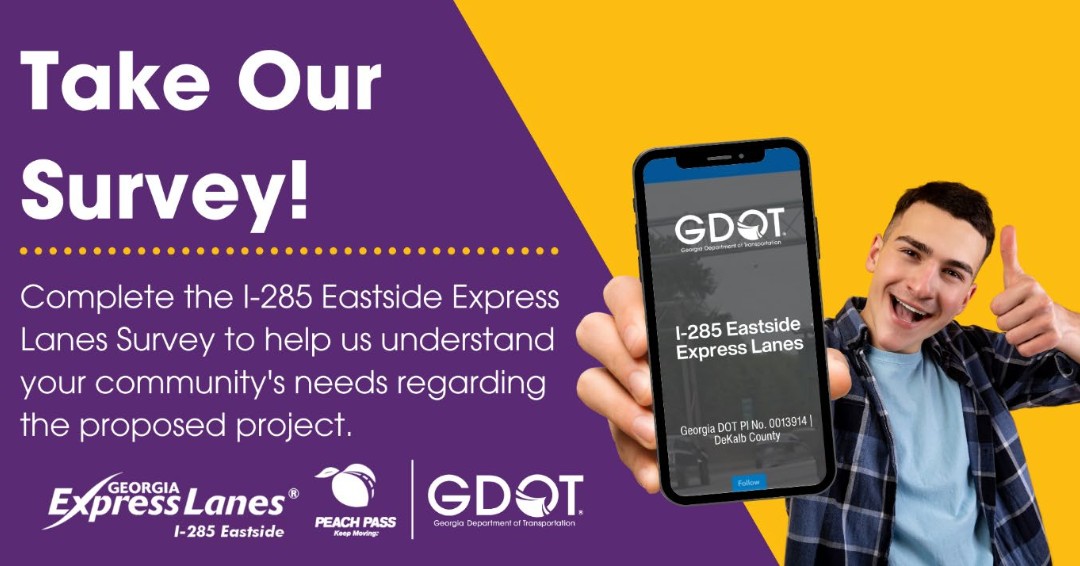 Do you live in <a href="/CityofTucker/">City of Tucker, GA</a> and commute along the eastside of I-285? If so, help us better understand your needs and travel habits by taking our Community Survey for the proposed I-285 Eastside Express Lanes project.

Submit your feedback TODAY👇 
tinyurl.com/285EastsideELS…