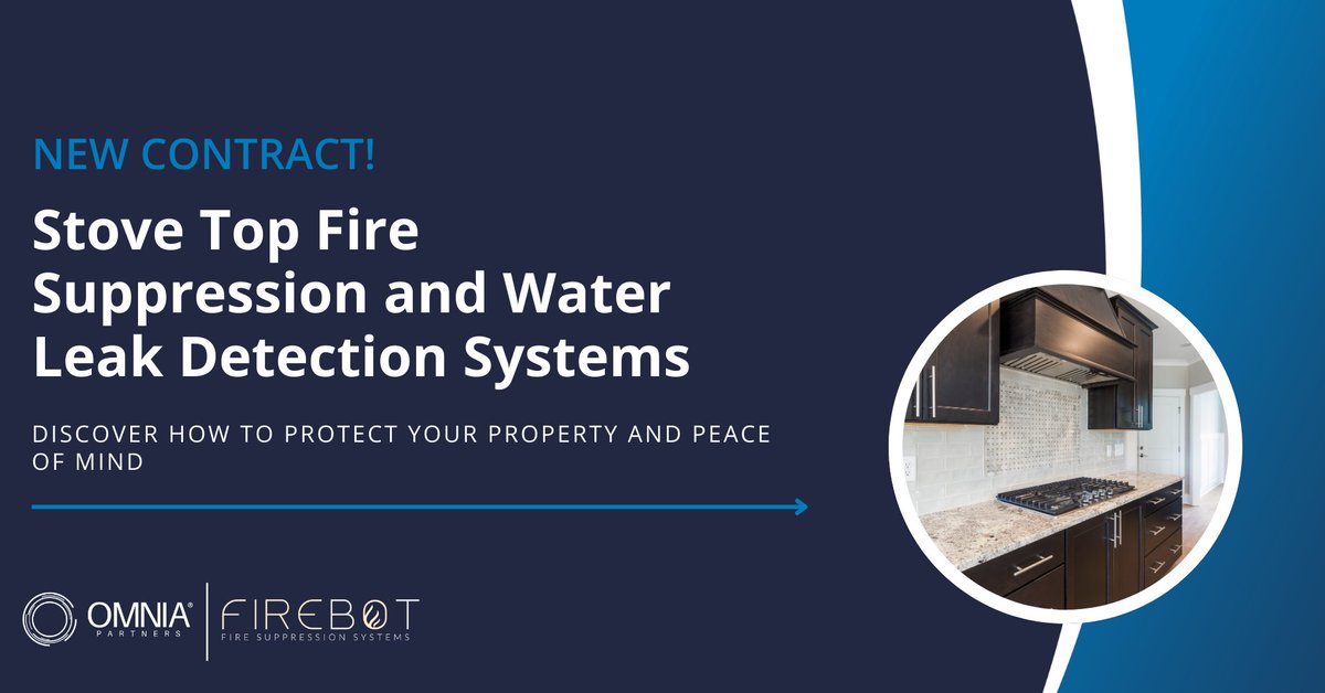 📣 New Contract! Firebot Fire Suppression Systems and OMNIA Partners are excited to partner to provide innovative technology to help members protect their properties from fire and water damage.

Explore the savings today: hubs.la/Q030ZWl60