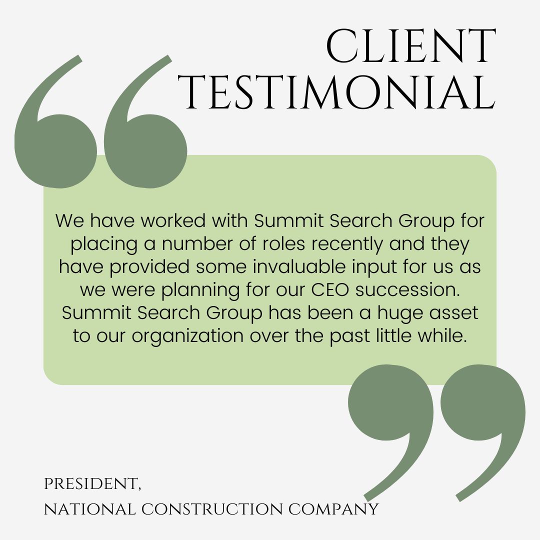 Another Client Testimonial from a happy SSG partner!
Looking to fill key positions for the new year? Reach out to us today!