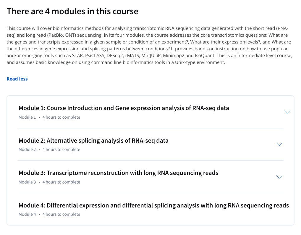 Bioinformatics Methods for Transcriptomics -- looks like a great course coursera.org/learn/bioinfor…