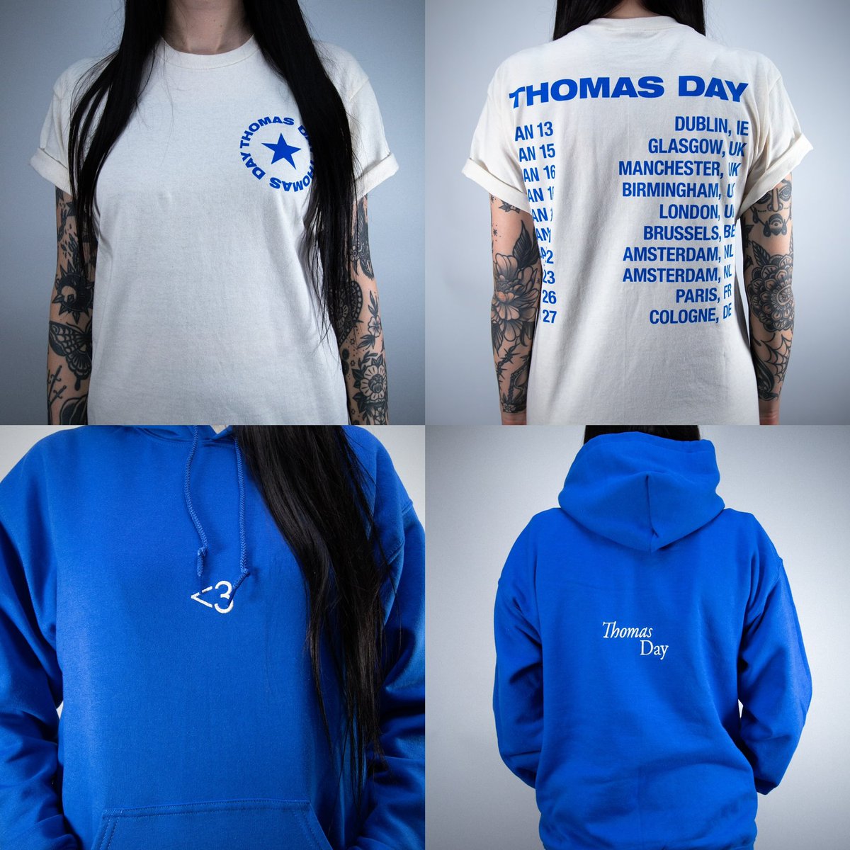thomas_notify's tweet photo. #ThomasDay merch that’s being sold on the Joshua Bassett European tour! 

📸: allotmentproductions https://t.co/hTZNEUCnvu