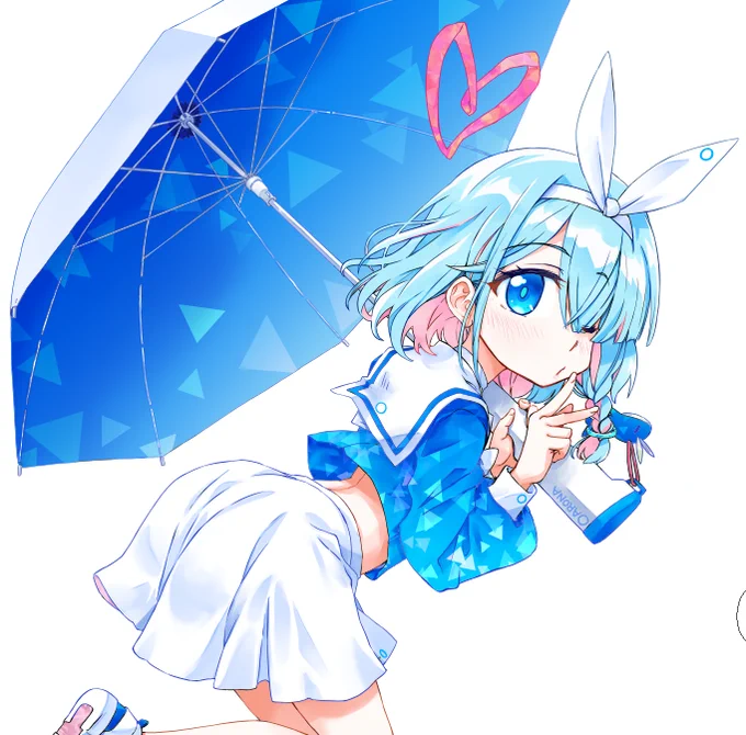 アロナ大体出来た 傘の骨はもうちょっとはっきりさせてもいいかもなー 