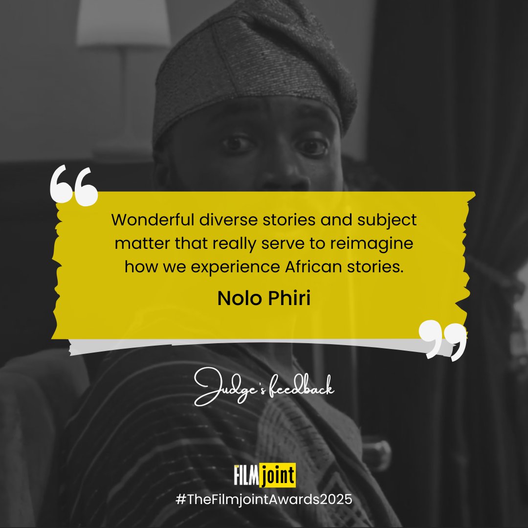 Feedback from one of our Judges <a href="/NoloPhiri/">IG: nolophiri_</a> about this year’s entries at The Filmjoint Awards!

Join us for an unforgettable celebration of excellence in cinematic short films!
•••
Register now to attend - Link in bio 🔗 
Feb. 6 | Ebonylife Place | 4pm
#TheFilmjointAwards2025
