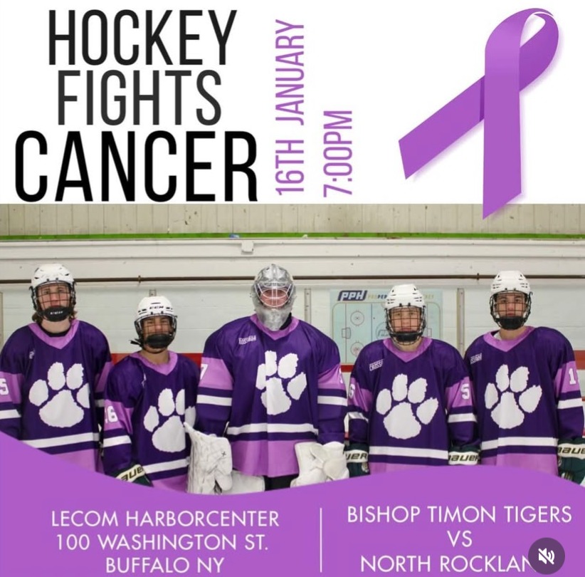 Join us tomorrow at 7 PM for Timon’s Annual Hockey Fights Cancer Night at the Harbor Center. This year Bishop Timon takes on North Rockland.
Let’s come together in unity and support to make this night truly unforgettable. We look forward to seeing you there!
#HockeyGivesBack