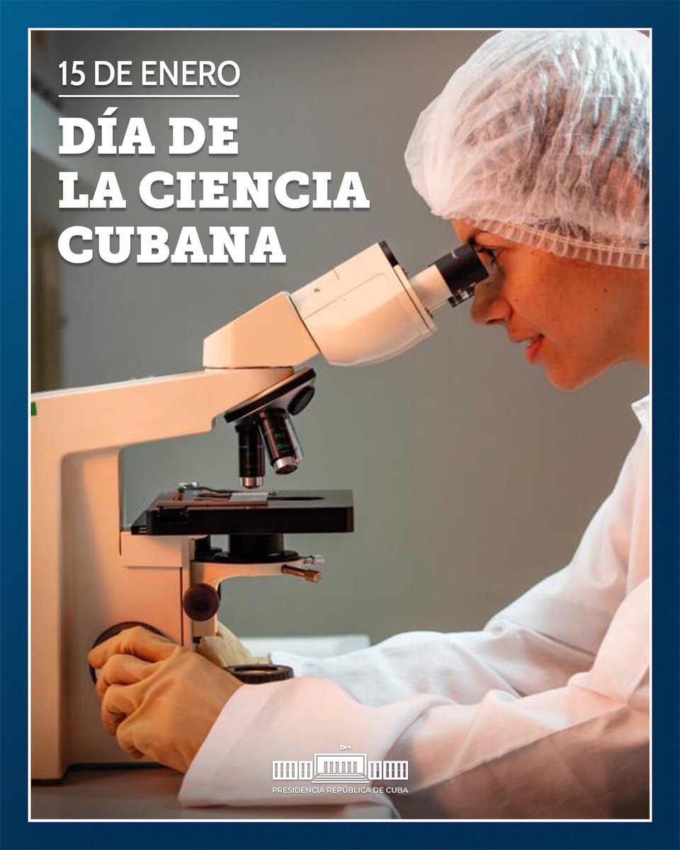 En el Día de la Ciencia Cubana, muchas felicidades a todos los trabajadores de este valioso sector que tantos resultados y prestigio le ha dado a nuestro país ante el mundo. #CubaViveEnSuHistoria #GenteQueSuma