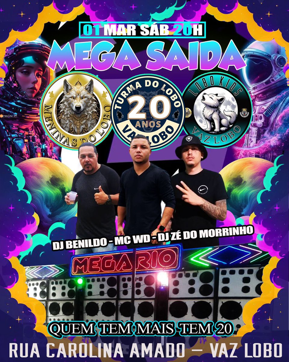 Sabadão de carnaval é com nós msm 🐺🎆🎌 brota e convoca 

"Quem tem mais, tem 20" 👑