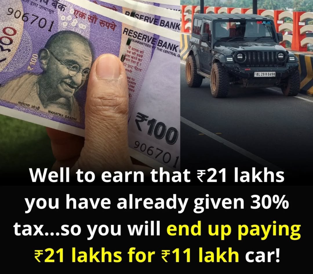 AbeerRizvi15912's tweet image. Thinking of buying a car? 🚗 Don’t just look at the ex-showroom price! Here s how taxes add up

State GST (14%) + Central GST (14%)

Cess (20%) + TCS (1%)

Road Tax + Insurance

 Always calculate wisely before buying. #CarTax #hiddentax
#TaxTerrorism #pan