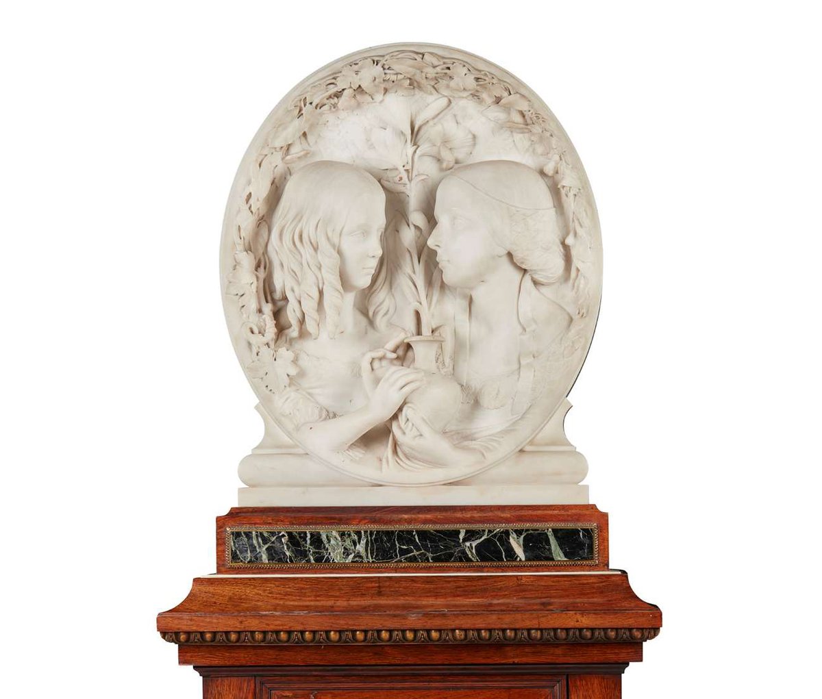 #AuctionUpdate Henri-Joseph-François de Triqueti was one of the foremost sculptors of the 19th century. Today's auction of The Bernard Kelly Collection saw his 'Mother and Child' soar to £117,700 incl premium. 

lyonandturnbull.com/auctions/berna…