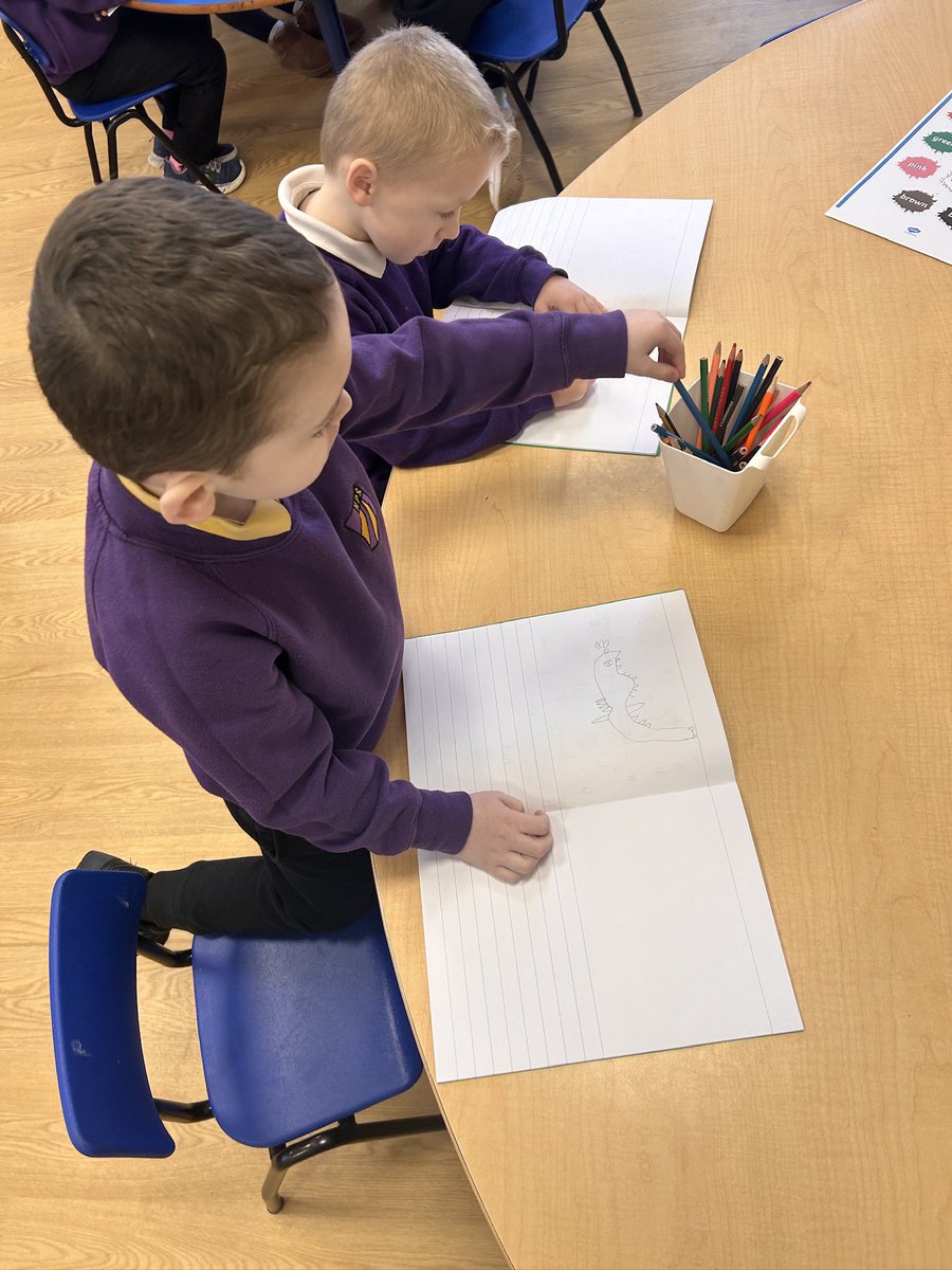 MrsC_NPS's tweet photo. After a surprise visit from a dragon, we dived into ‘When the Dragons Came,’ unleashed our imaginations to create our own dragons, and brought them to life with some fiery adjectives! 🐉✨
 #DragonTales #CreativeWriting #ImaginationUnleashed” https://t.co/sFFVCECFwU