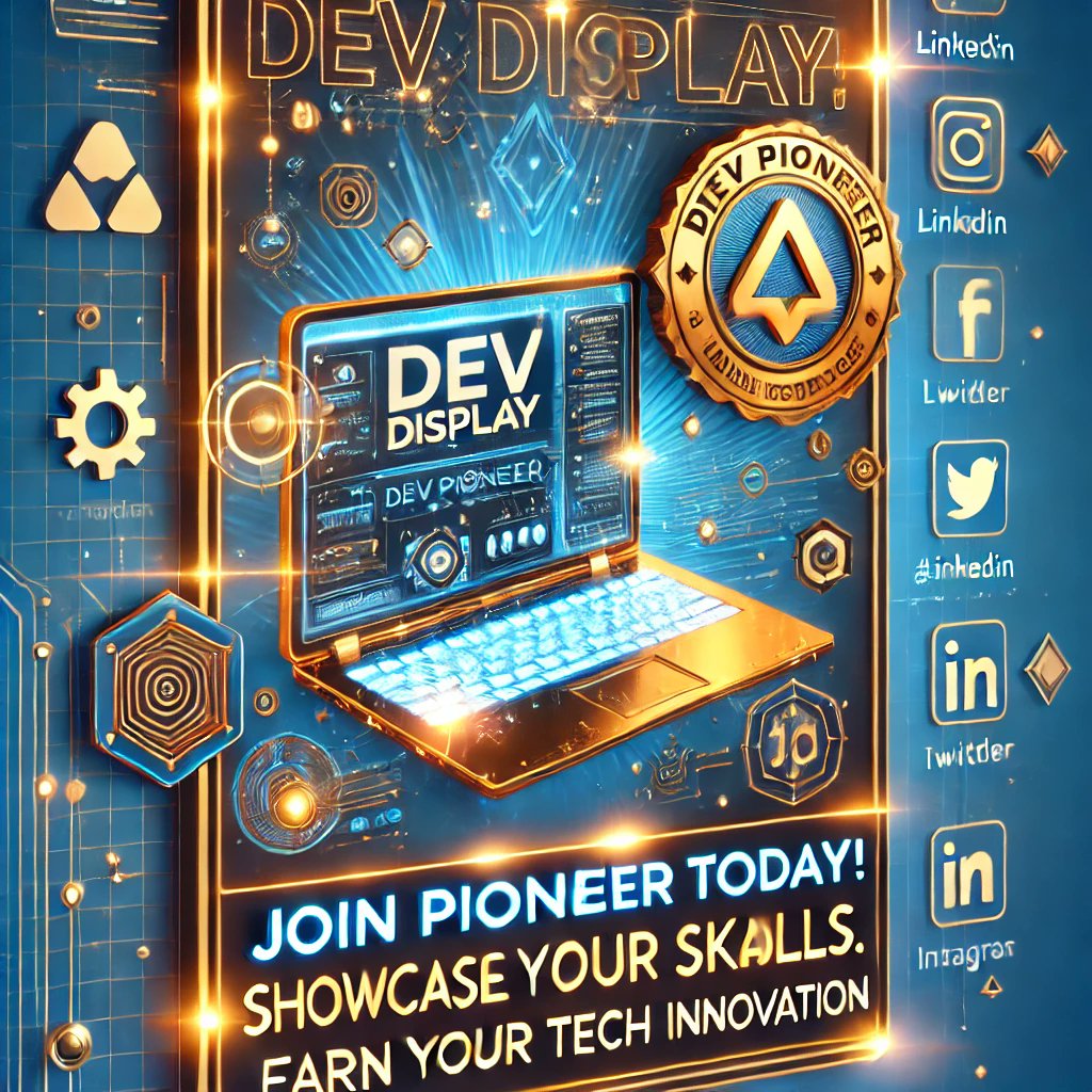 devdisplaybvcoe's tweet photo. 🌟Calling all devs! Join @devdisplay_ today &amp; start contributing🚀

🎖️Earn your Dev Pioneer Badge
💻Showcase your profile globally
🌍Be part of an open-source revolution!
Use our community code: DEV-BVCOE
👉 https://t.co/ifqvPfhnx3

Tag us when you get your badge!🏆
#DevDisplay https://t.co/fDWDQaWWw8