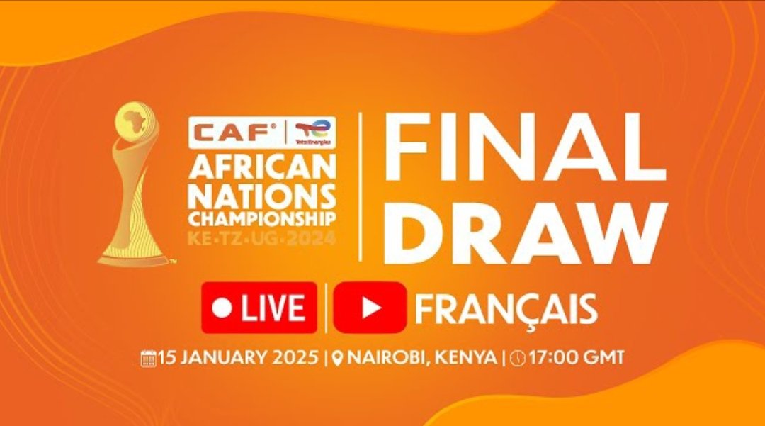 Cecafaonline's tweet photo. Hayawi hayawi huwa!
TotalEnergies African Nations Championship (CHAN2024) draw is beckoning and shortly it is 🔥
⏰ 2000 EAT. Watch on CAF TV | Link🔗 : https://t.co/5a1FCBhyee
#chandraw #chan2024draw #pamojachan2024 #caftv
#kenya #tanzania #uganda https://t.co/r2AByDGnhW
