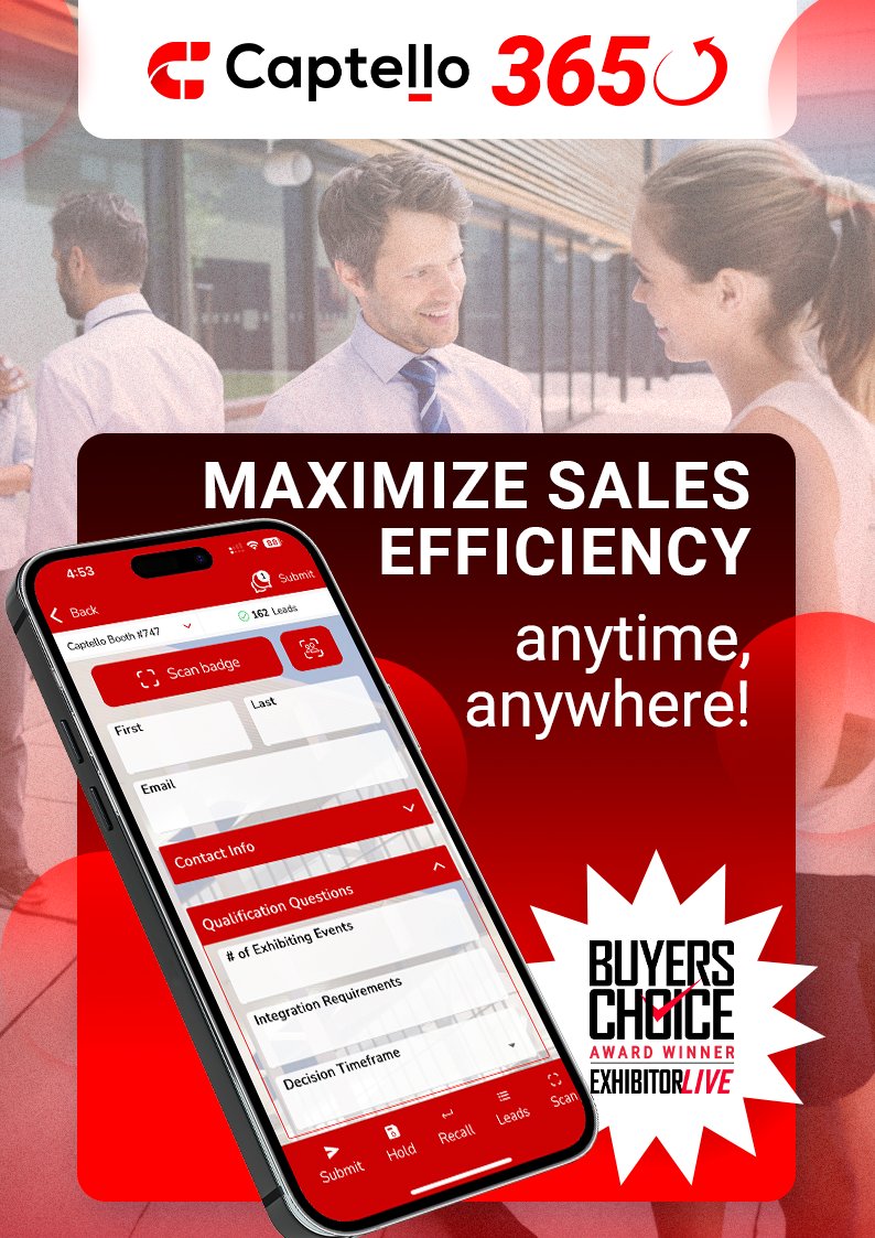 Captello1's tweet image. Struggling to capture leads while on the go? 🔴
Whether you’re in the field, at a conference, or on the move, Captello 365 ensures you never miss an opportunity. 

Stay ahead of the competition and close more deals with Captello 365!

#Captello #SalesSolution #LeadCapture