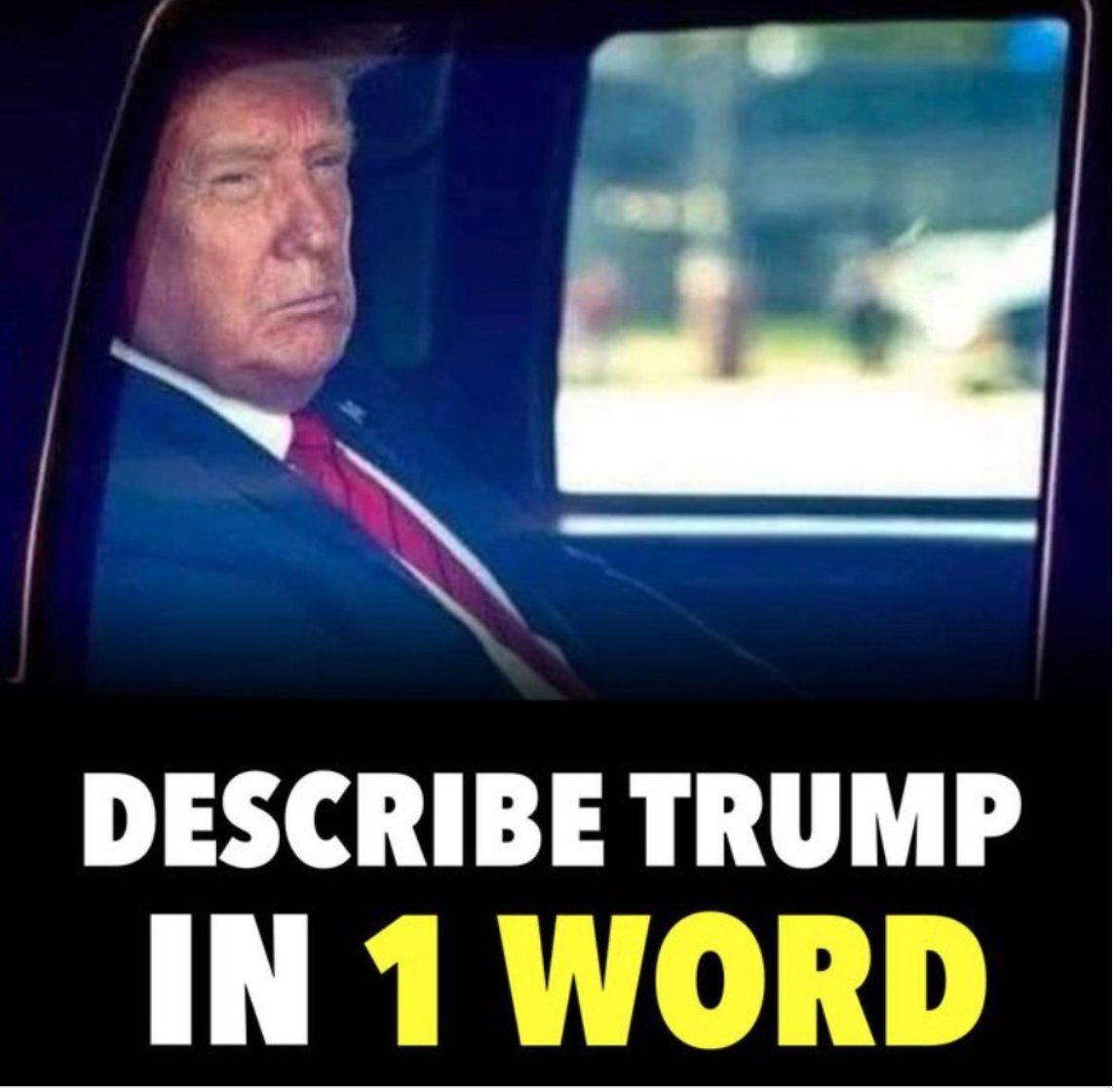 Damaan4u33's tweet image. Using one word describe Donald Trump! 👀
