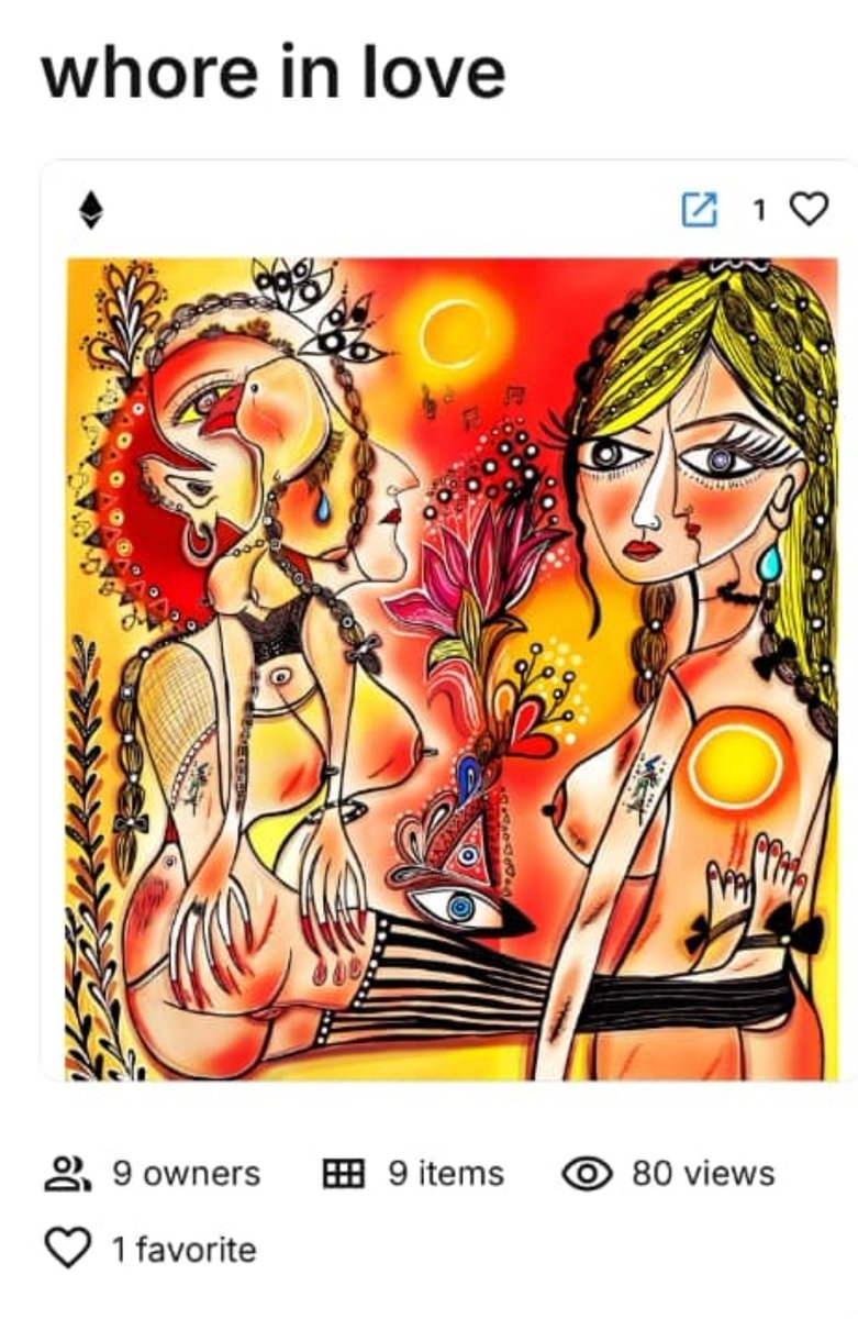 I love nude art🥲
whore in love 🔥 
9/15 ✨️
0.025 ETH✨️
app.manifold.xyz/c/Sarar