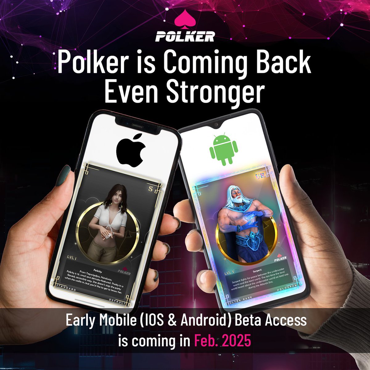 “🎉Polker is Back and Stronger Than Ever in 2025!

Now, we’re thrilled to announce early access to Polker’s Mobile Early Access Beta is coming this February 2025 for iOS &amp; Android! 🔥

💡 Get early access to Mobile Beta Form (forms.gle/45xkBv3bvf72Mw…)