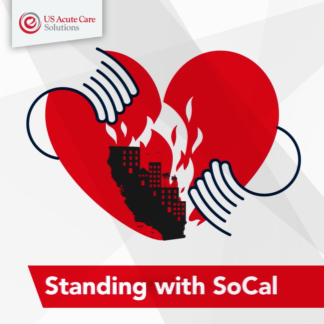 USACSolutions's tweet photo. Amid SoCal’s devastating wildfires, we extend our deepest sympathies and support to those affected. Our hospitals are open, and we’re offering financial assistance to impacted colleagues through the USACS Foundation. Learn more at https://t.co/Kpx3fiVm8D. https://t.co/C4wmLcVAaR