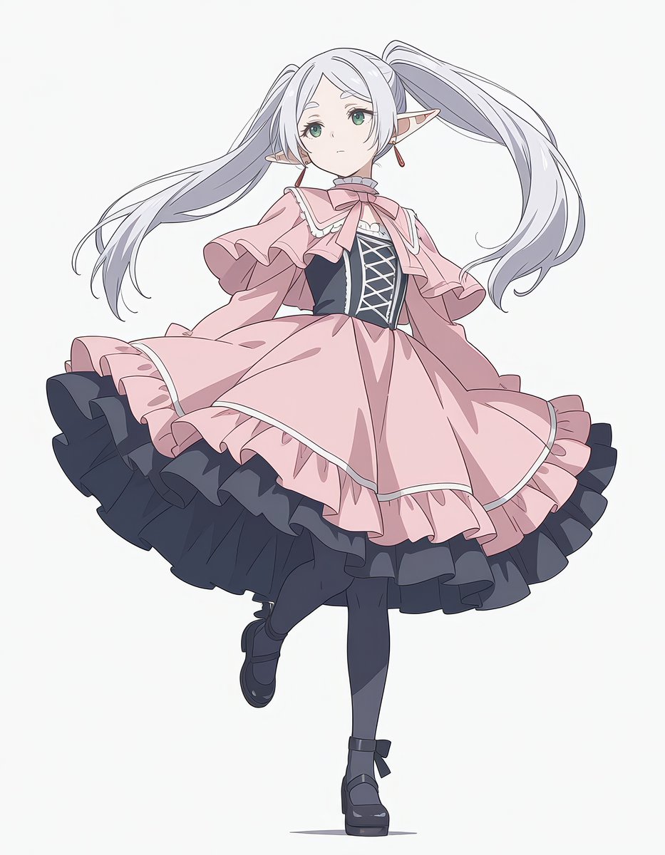 picowan11's tweet image. Frieren in pink dress
ピンクドレスのフリーレン