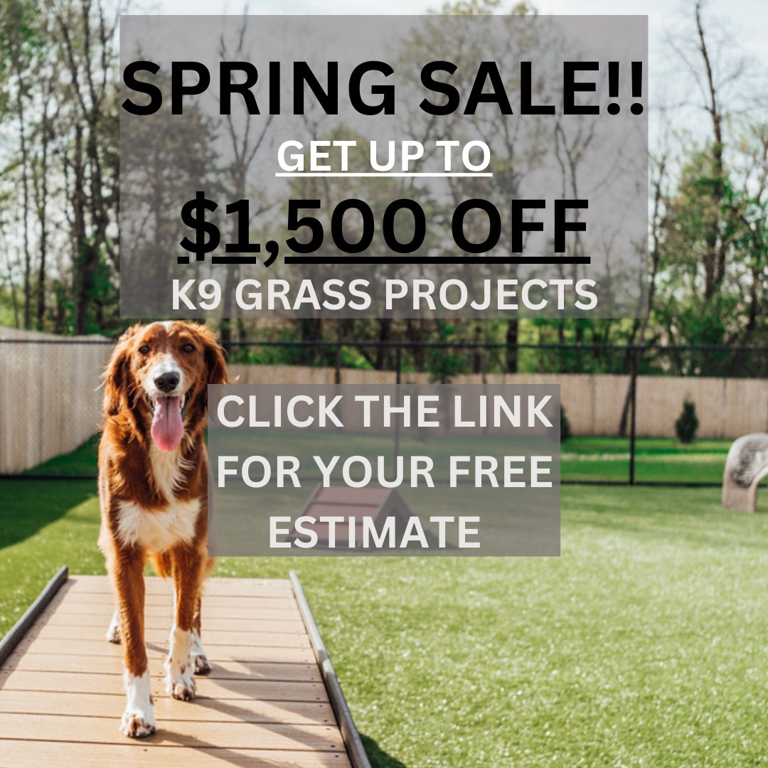 🐕 Because your pup deserves the best! Snag up to $1,500 OFF K9Grass® and create a clean, safe, tail-wagging paradise. 🏡🐾