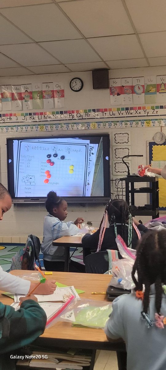 ArielWHolloway1's tweet image. Learning is Sweet! Ms. Barlow&apos;s class really enjoyed graphing with Skittles 🌈 #LearningLeading