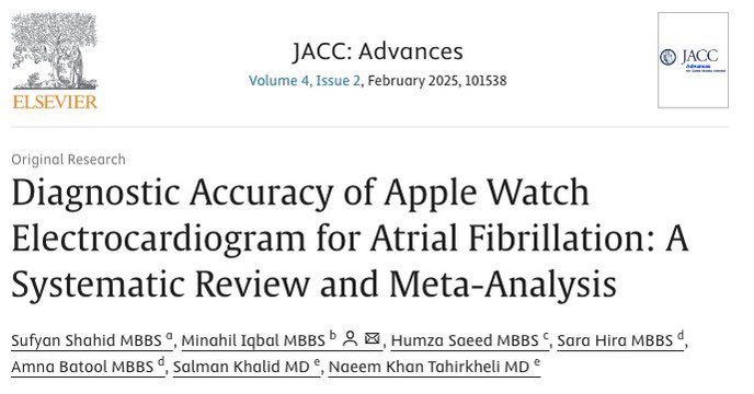 HustlingMinahil's tweet photo. Excited to share the publication of our diagnostic test accuracy meta-analaysis in the prestigious JACC journals!! 

Presented earlier at AHA 2024! 

@JACCJournals @AHAScience @CircAHA https://t.co/RDVQtRX2TP