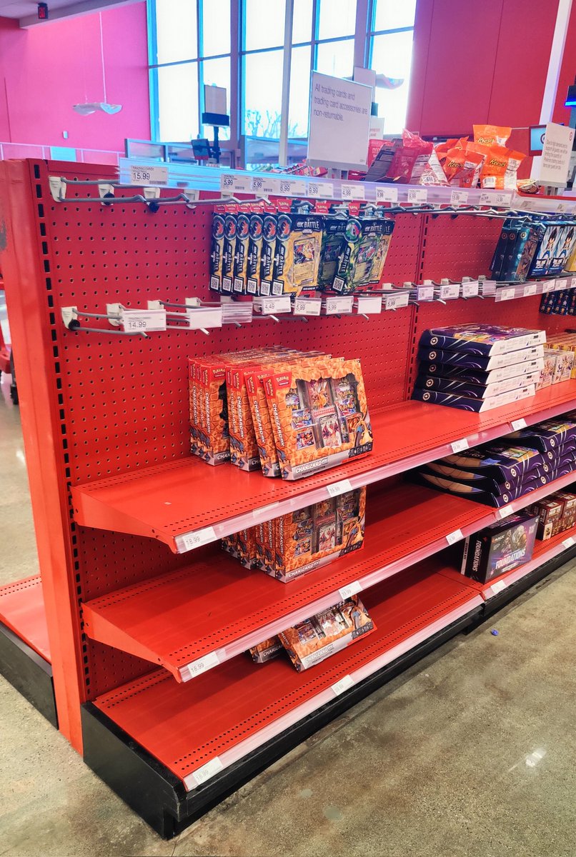 denshogaming's tweet photo. @PokemonDealsTCG Stopped by Target this morning. Nothing yet. I'll probably hit them up after work just in case https://t.co/cHMyhkMxti