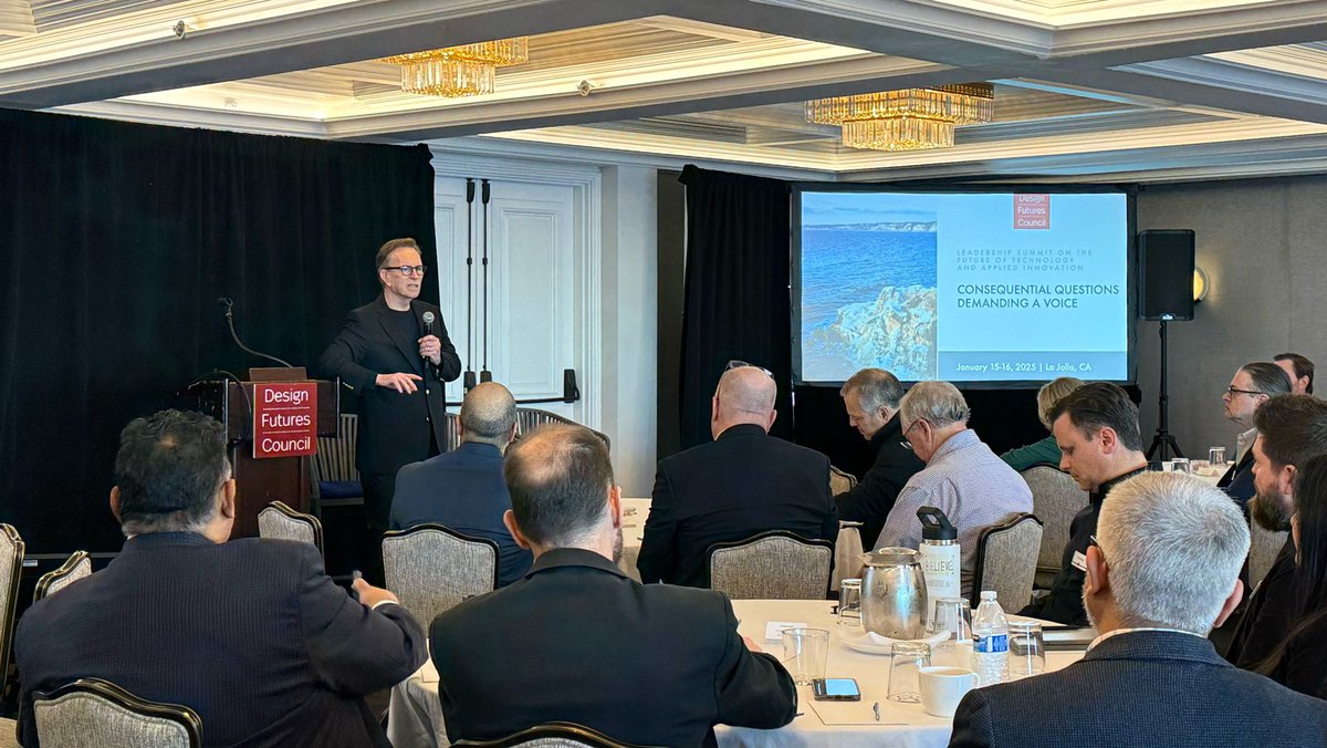 The Design Futures Council 2025 Leadership Summit on the Future of Technology and Applied Innovation has commenced. Over the next two days, we will be asking consequential questions that demand a voice in a changing world.