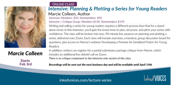InkedVoices's tweet image. Building on her 2024 webinar, Developing a Premise for Serialized Fiction, we are delighted that Marcie Colleen is coming back for an full intensive class, Planning & Plotting a Series for Young Readers. Perfect for CB, Early Readers and Comic writers! app.inkedvoices.com/event/workshop…