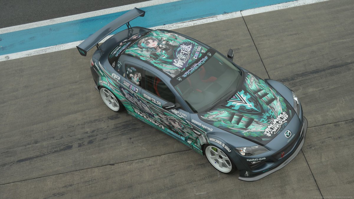 #千速ワークス #GT7
rx8でも痛車作りました！めちゃくちゃお気に入りです！このrx8はスタイル公開してます！探して見て下さい！😆