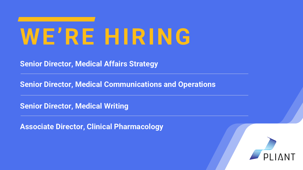 We’re hiring! Looking to make a difference in patients’ lives and work alongside an incredible team? Join #TeamPliant in the fight against fibrotic diseases. Explore open positions on our careers page. pliantrx.com/jobs/

#Hiring #BiotechJobs #TeamPliant