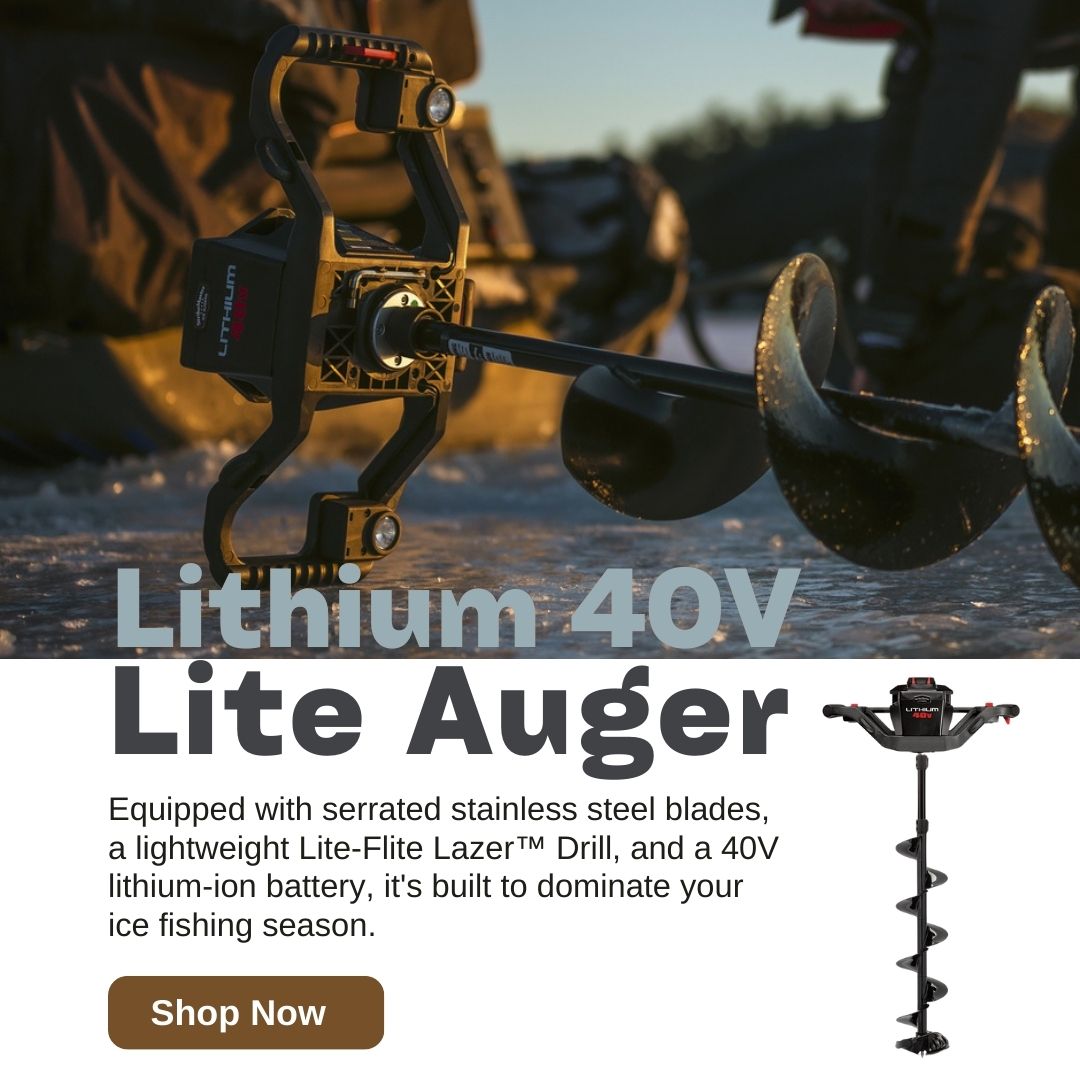 ProPrideHitch's tweet image. Lightweight. Powerful. Game-Changing.

The StrikeMaster Lithium 40V Lite Auger - 10” is your ultimate ice fishing tool:
Lightweight Lite-Flite Lazer™ Drill
Serrated stainless steel blades
Long-lasting 40V lithium-ion battery

#IceFishing #StrikeMaster #ProPrideHitch