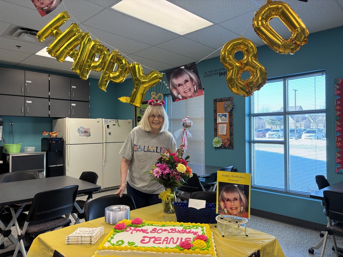 Ravenwood Elementary (@ravenwoodtiger) on Twitter photo We got to celebrate this amazing volunteer’s 80th birthday today! Thank you, Jeanie, for making our school a better place! <a href="/olatheschools/">Olathe Public Schools</a> #OPS233MakeTodayCount We got to celebrate this amazing volunteer’s 80th birthday today! Thank you, Jeanie, for making our school a better place! <a href="/olatheschools/">Olathe Public Schools</a> #OPS233MakeTodayCount