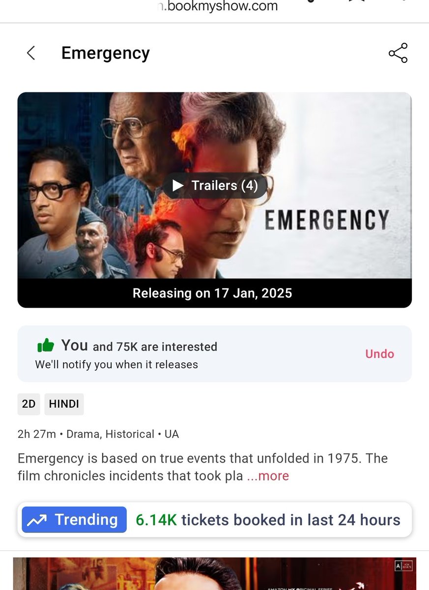 Tomorrow same number i want to see , with little change "booked in last 1 hour " 😍😍🔥🔥
#Emergency 
#KanganaRanaut