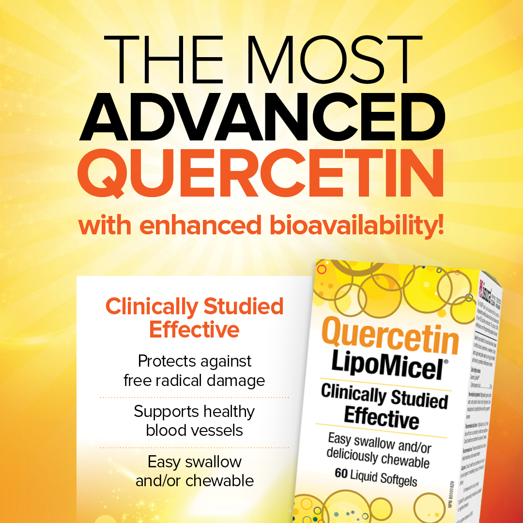 Natural Factors Quercetin LipoMicel contains a clinically studied source of the antioxidant quercetin used in herbal medicine to protect blood vessels and prevent oxidative stress. 

#GoodHealthMart #NaturalFactors #FlyerSale #Wellness #ShopLocal