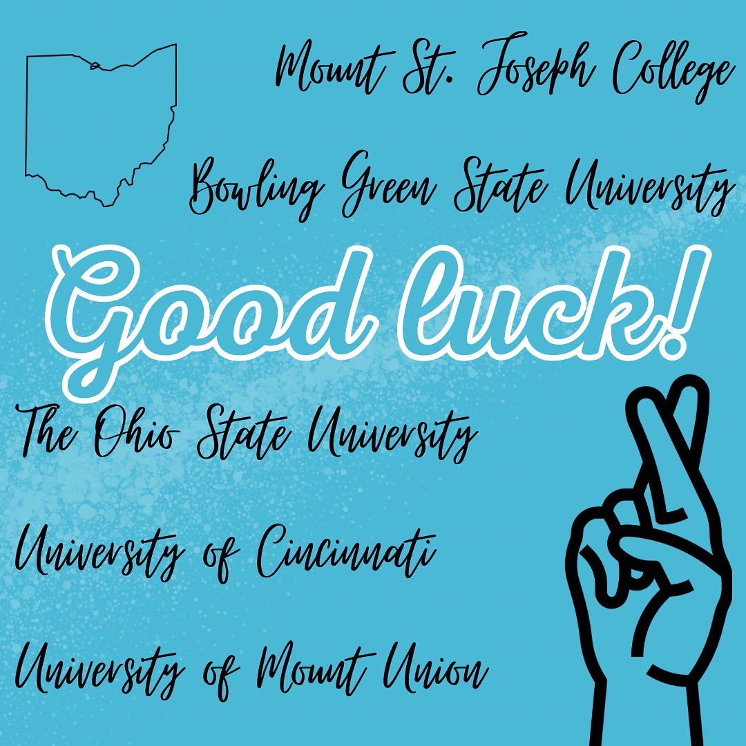 Best of luck to the Ohio teams competing this weekend at College Nationals in Orlando!  We wish you safe travels and all the luck! 🍀