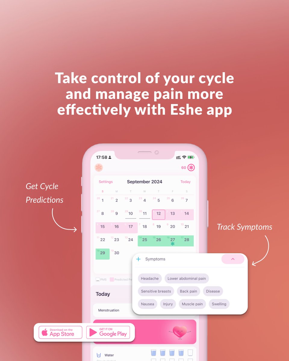 EsheCommunity's tweet photo. Try Eshe to track your symptoms and get cycle predictions: https://t.co/Ps95LLfu5p https://t.co/8uxLRedg3u