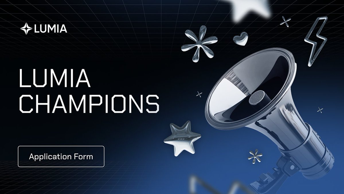 Ever thought about being part of something bigger?

Now it's your chance. ✨

You can be a champion of the RWAs, a Lumia Champion.

By enrolling in our ambassador program, YOU can make a difference in Lumia's future.

Join the RWA Revolution.