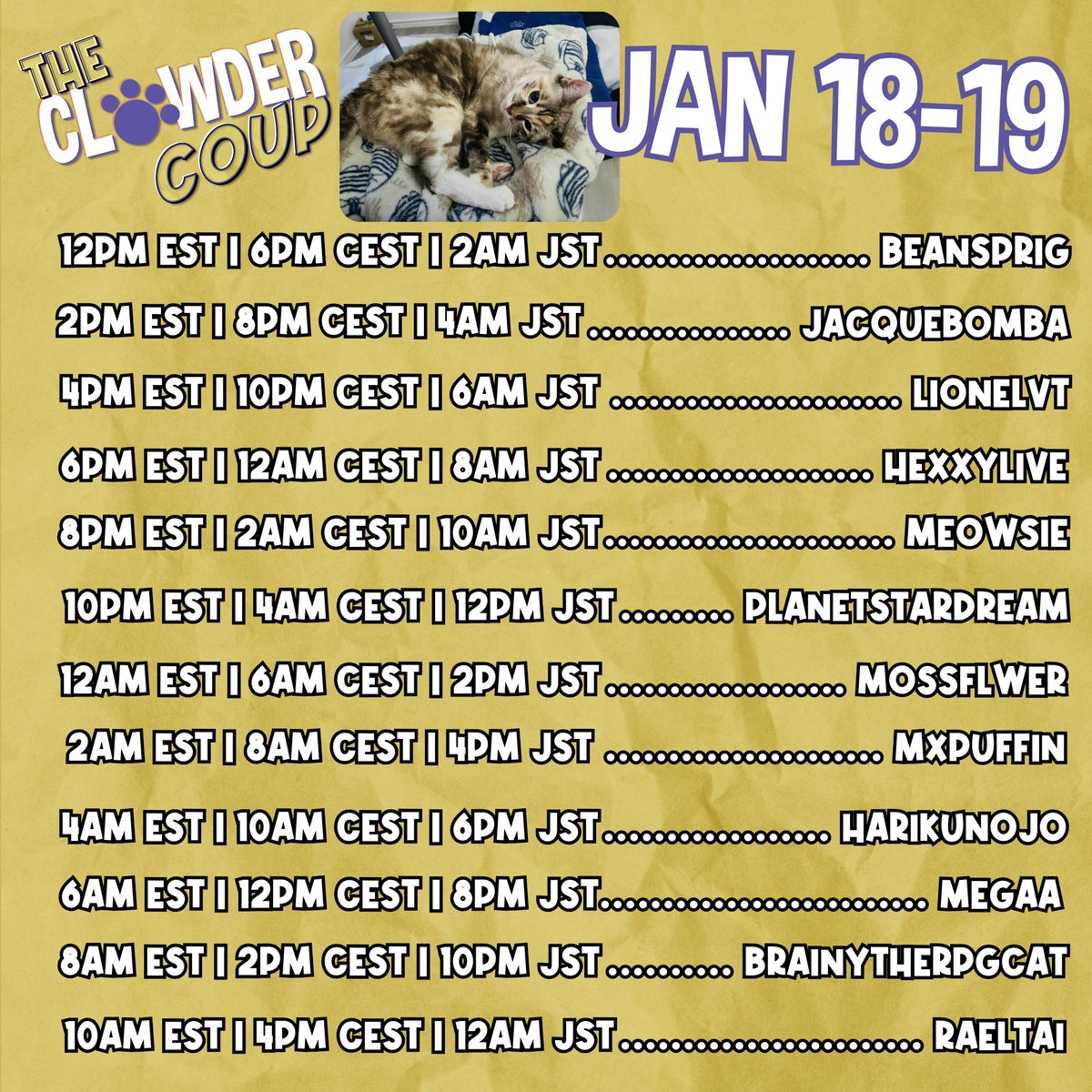 Surprise! We have a very special raid train coming your way THIS WEEKEND! 🥳
This train is dedicated to Gwen Stacy as we raise funds to support her recovery from her recent illness, and future dental work! 
Thank you everyone for coming together to support TJ and Gwen Stacy! 🥰
