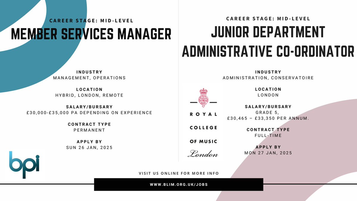 New job opportunities at <a href="/BLKLivesinMusic/">Black Lives in Music</a> ! 🎶 Explore roles like Studio Tech, Sous Chef, Partnerships Leader &amp; more. Apply now at blim.org.uk/jobs or via the link in our bio. Want to advertise a vacancy? Contact recruitment@blim.org.uk. #BLiM #ArtsJobs #Careers