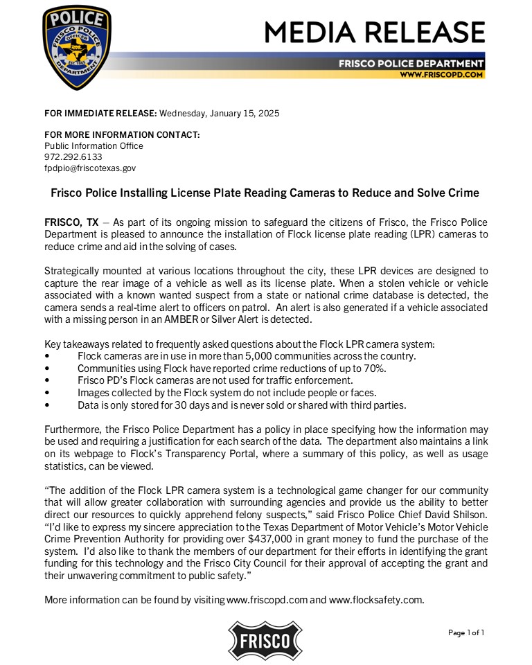 Frisco Police tweet media