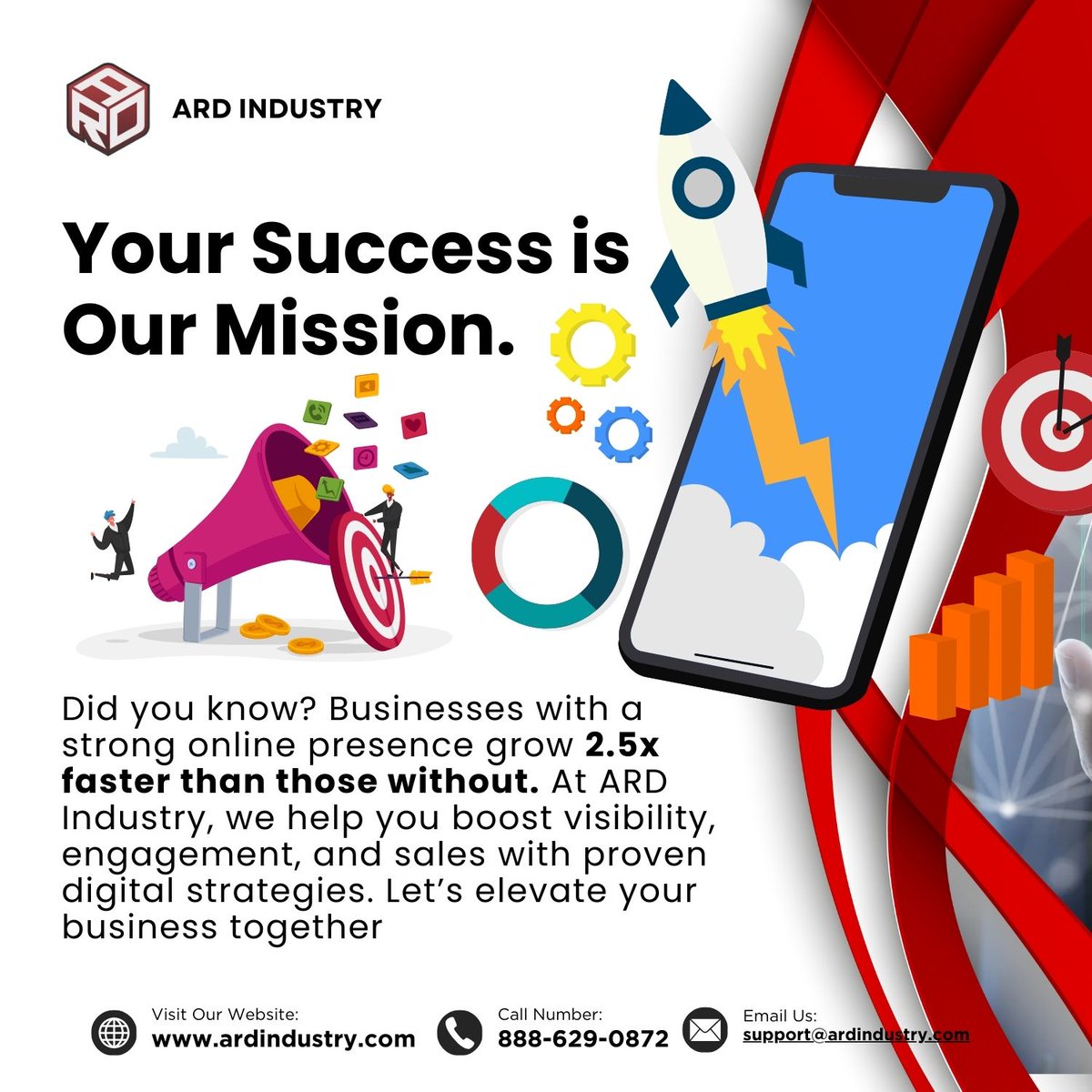Let’s create a strategy tailored to your goals. Visit ardindustry.com to learn how we can help your business thrive.
What’s your biggest marketing goal for this year? Share below! ⬇️🎯
#DigitalMarketingSuccess #GrowWithARD #BusinessGoals