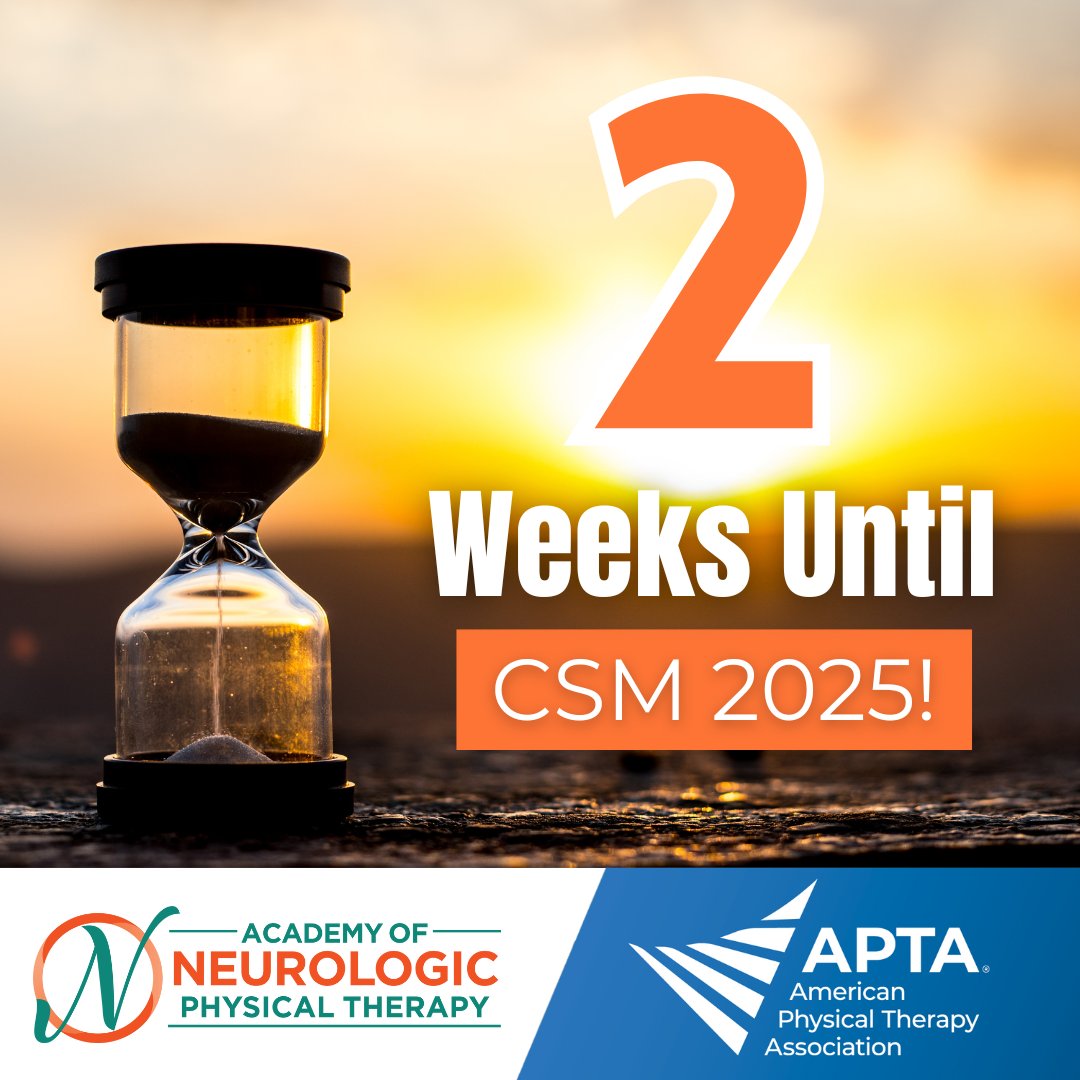 In just two weeks CSM will be in full gear! We hope to see you there. Find the full schedule and session information at apta.confex.com/apta/csm2025/m…

#APTANeuroPT #CSM2025