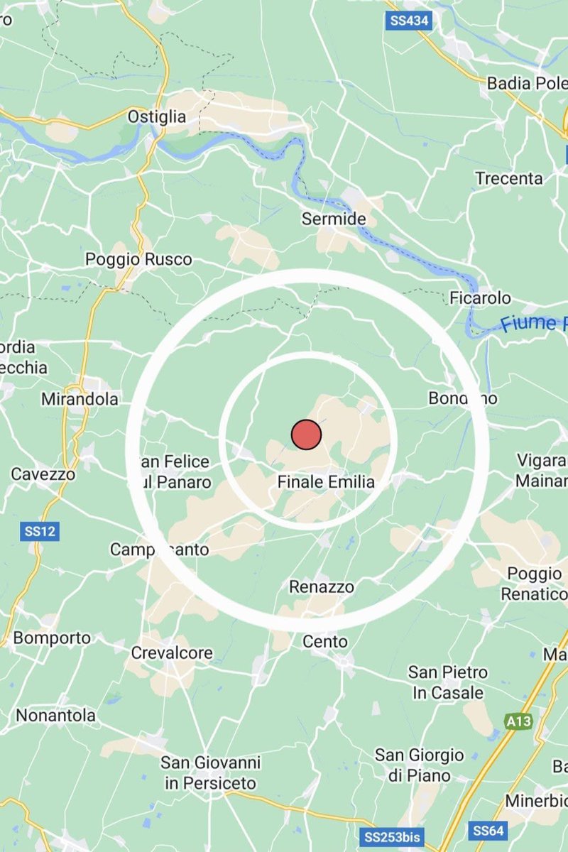 LoreCavazz's tweet photo. 📌 Scossa di terremoto di magnitudo 3.5 alle ore 16:34 nella bassa modenese tra Finale Emilia, San Felice sul Panaro e Bondeno (FE), a circa 7.9 km di profondità.

#LorenzoCavazzoni #Terremoto #BassaModenese #Modena https://t.co/THiyC47ByS