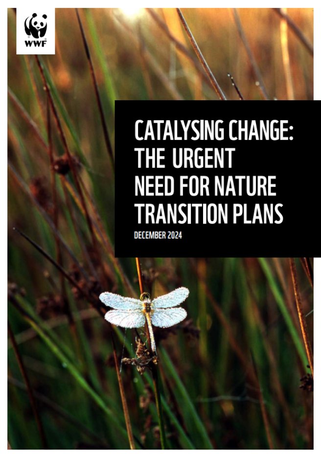 🌍 <a href="/WWFEU/">WWF EU</a>’s recent report, Bridging Business and Nature, calls on real-economy entities and financial institutions to develop nature #transition plans, with the short-term objective of merging these with climate transition plans.

🔗 wwf.eu/?16189416/Brid….