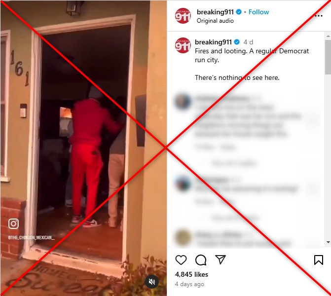 billdmccarthy's tweet photo. NEW:

That viral video claimed on social media to show looters pillaging a Los Angeles home amid the wildfires?

I found the woman who was living there. She says the footage shows her nephews and son rescuing her belongings as her rental home caught fire.

https://t.co/wPl38tJVJk https://t.co/ILxENhs3N2