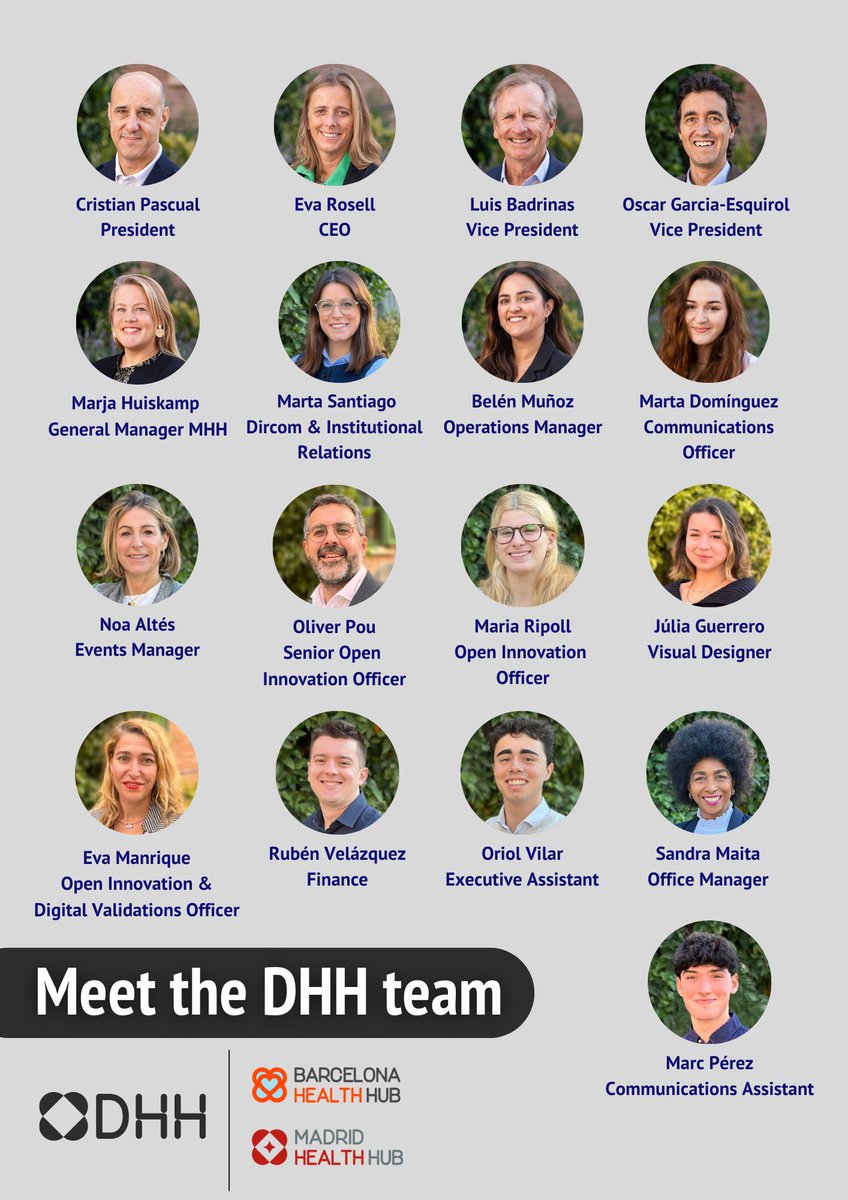 Barcelona Health Hub (@bcnhealthhub) on Twitter photo As the location is not that important when creating a powerful ecosystem, Barcelona Health Hub and Madrid Health Hub have now united under one powerful name: Digital Health Hub! 🌐🚀 Here you have a who's who of the team who is making it all happen. Start connecting with them! ✨ As the location is not that important when creating a powerful ecosystem, Barcelona Health Hub and Madrid Health Hub have now united under one powerful name: Digital Health Hub! 🌐🚀 Here you have a who's who of the team who is making it all happen. Start connecting with them! ✨