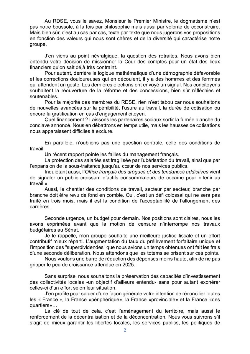 Sénateurs RDSE tweet media