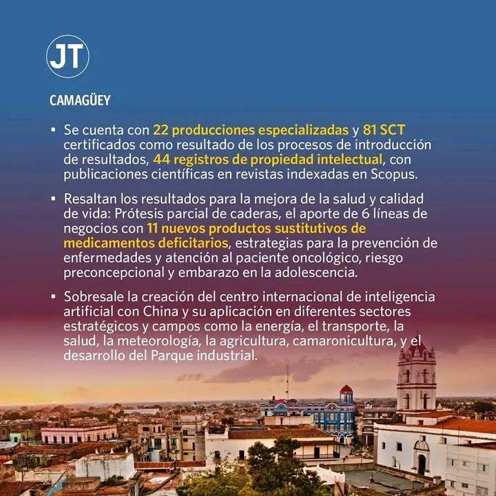 Ostenta #Camagüey la condición de Destacada en la jornada por el Día de la #CienciaCubana, resultado del esfuerzo de quienes consolidan con su labor y gestión del conocimiento la visión país de #FidelPorSiempre. ¡Felicidades en su día a nuestros hombres y mujeres de Ciencia!