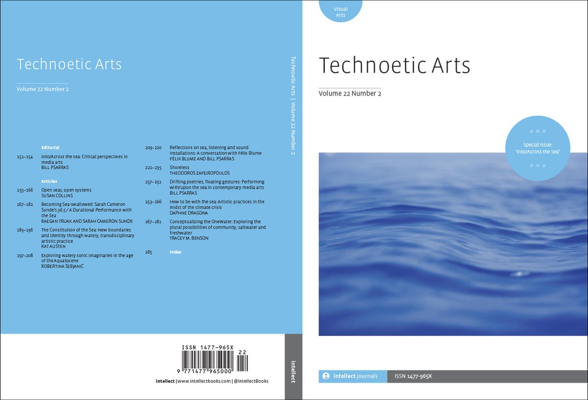 Issue 22.2 is on the way! The issue 'Into/Across the Sea' explores critical art practices that integrate ocean, waves, currents, tides, coasts, depths, sea objects/vessels as vital agents of the artwork. Preview:
ta.pubpub.org/pub/22-2-sea #art #sea #media #technicity
