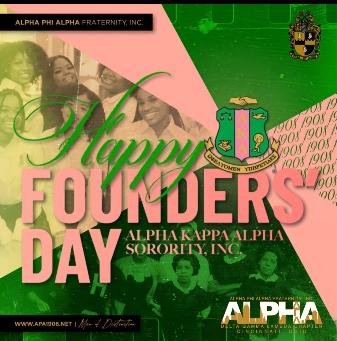 CincyAlphasDGL's tweet photo. Happy Founders Day to the women of Alpha Kappa Alpha Sorority, Inc. 

#PhirstPham #Phirst #Pham #ALPHA #AKA  #AlphaKappaAlpha  #Cincinnati #CincinnatiAlphas #LyleLove https://t.co/3zOLJ4gqMP