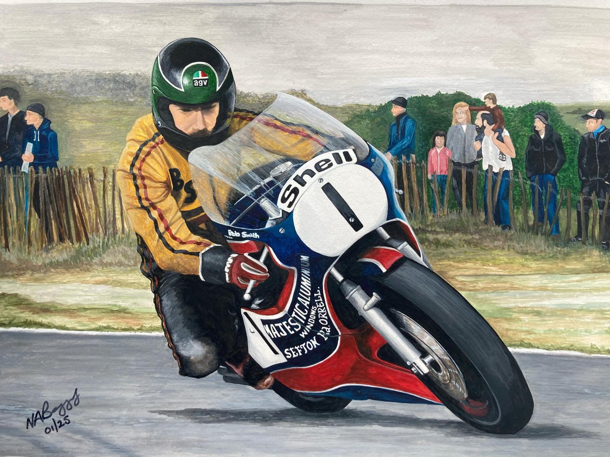 Just finished, a painting done for me of Bob by a FB friend ❤️